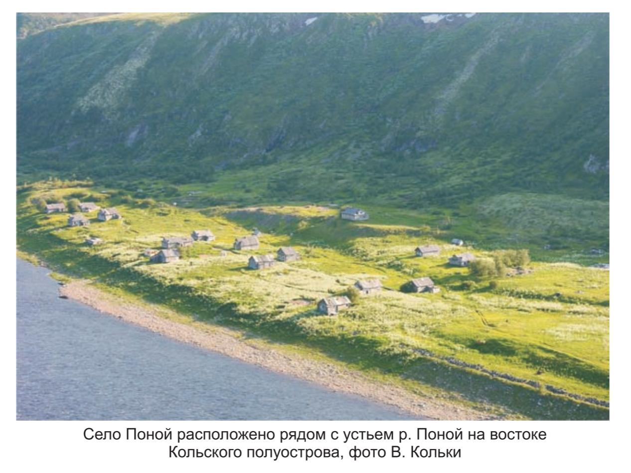 Село Поной расположено рядом с устьем р. Поной на востоке Кольского полуострова , фото В.Кольки. Село Поной расположено рядом с устьем р. Поной на востоке Кольского полуострова , фото В.Кольки.